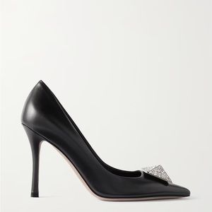 Valentino Garavani One Stud embellished leather pumps